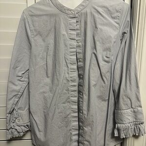 Women’s Casual Gray Button Down Shirt